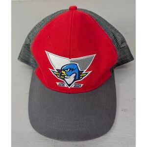 Mens Gray Red Springfield Thunderbirds Snapback Trucker Hat Embroidered One Size